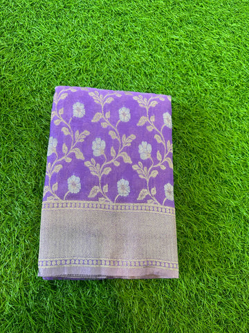 Lavender designer georgette