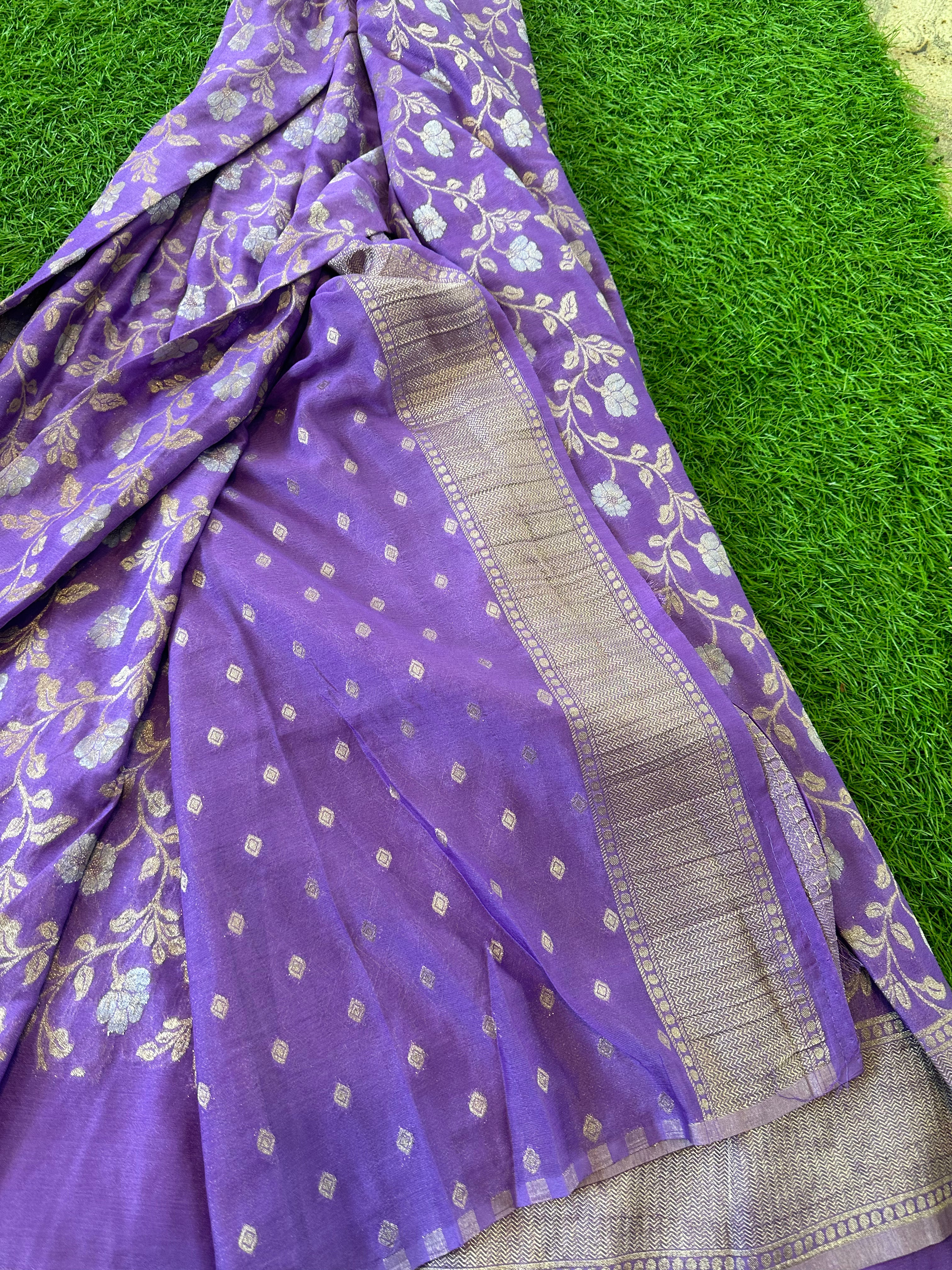 Lavender designer georgette